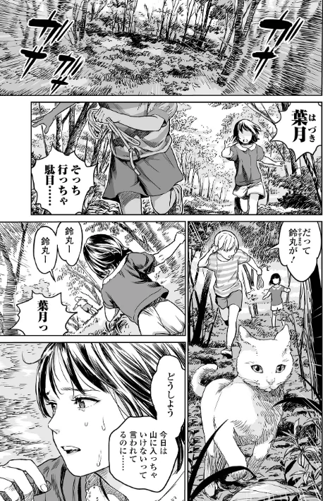 〈エロ漫画〉いけにえの森 ハーフ版|作者:雨がっぱ少女群 試し読みサンプル 3ページ目