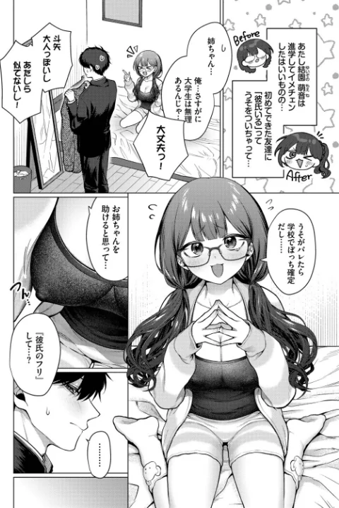 〈エロ漫画〉彼氏のフリして！（単話）|作者：ハマチ コミックバベル編集部 試し読みサンプル 2ページ目
