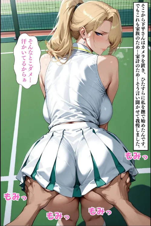 〈エロ漫画〉人妻ですが雌でした〜イきたくないのに醜顔アクメ テニスコーチが醜態晒した日〜 モザイク版|作者：Uスタス あいラビ 試し読みサンプル 14ページ目
