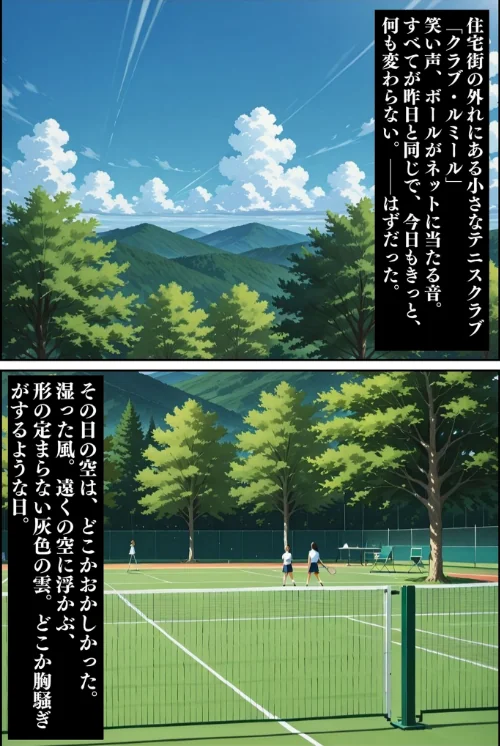 〈エロ漫画〉人妻ですが雌でした〜イきたくないのに醜顔アクメ テニスコーチが醜態晒した日〜 モザイク版|作者：Uスタス あいラビ 試し読みサンプル 3ページ目