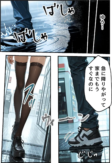 〈エロ漫画〉欲望彼女-ゆう-雨の日に出会った理想のコ 実は〇〇だった!?【モザイク版】(単話)|作者:秘月綴 試し読みサンプル 3ページ目