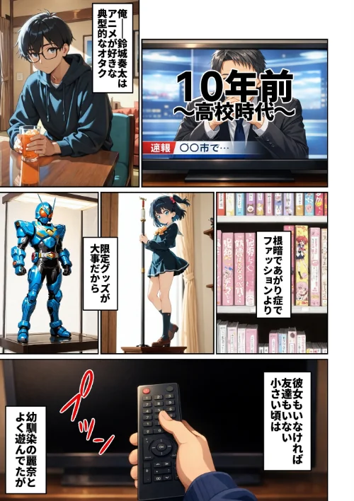 〈エロ漫画〉昔、俺をバカにしていた幼馴染を10年後港区のタワマンに呼び出して朝まで〇〇する話。【モザイク版】|作者：ルミナ 試し読みサンプル 2ページ目