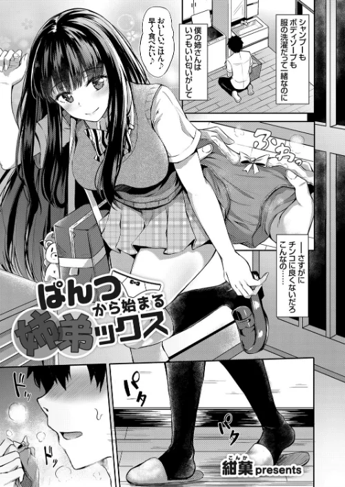 〈エロ漫画〉ぱんつから始まる姉弟ックス（単話）|作者：紺菓 試し読みサンプル 2ページ目