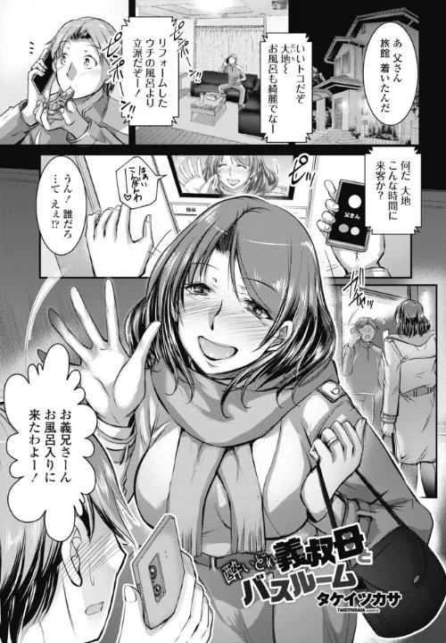 〈エロ漫画〉酔いどれ義叔母とバスルーム(単話)|作者:タケイツカサ 試し読みサンプル 2ページ目
